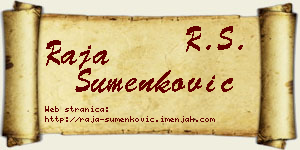 Raja Šumenković vizit kartica